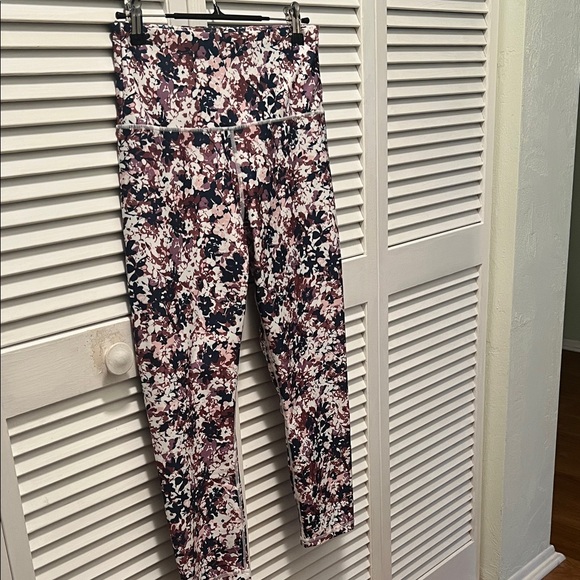 Balance Collection Pants - #1233=Balance Collection Women's Floral Leggings - Purple and White